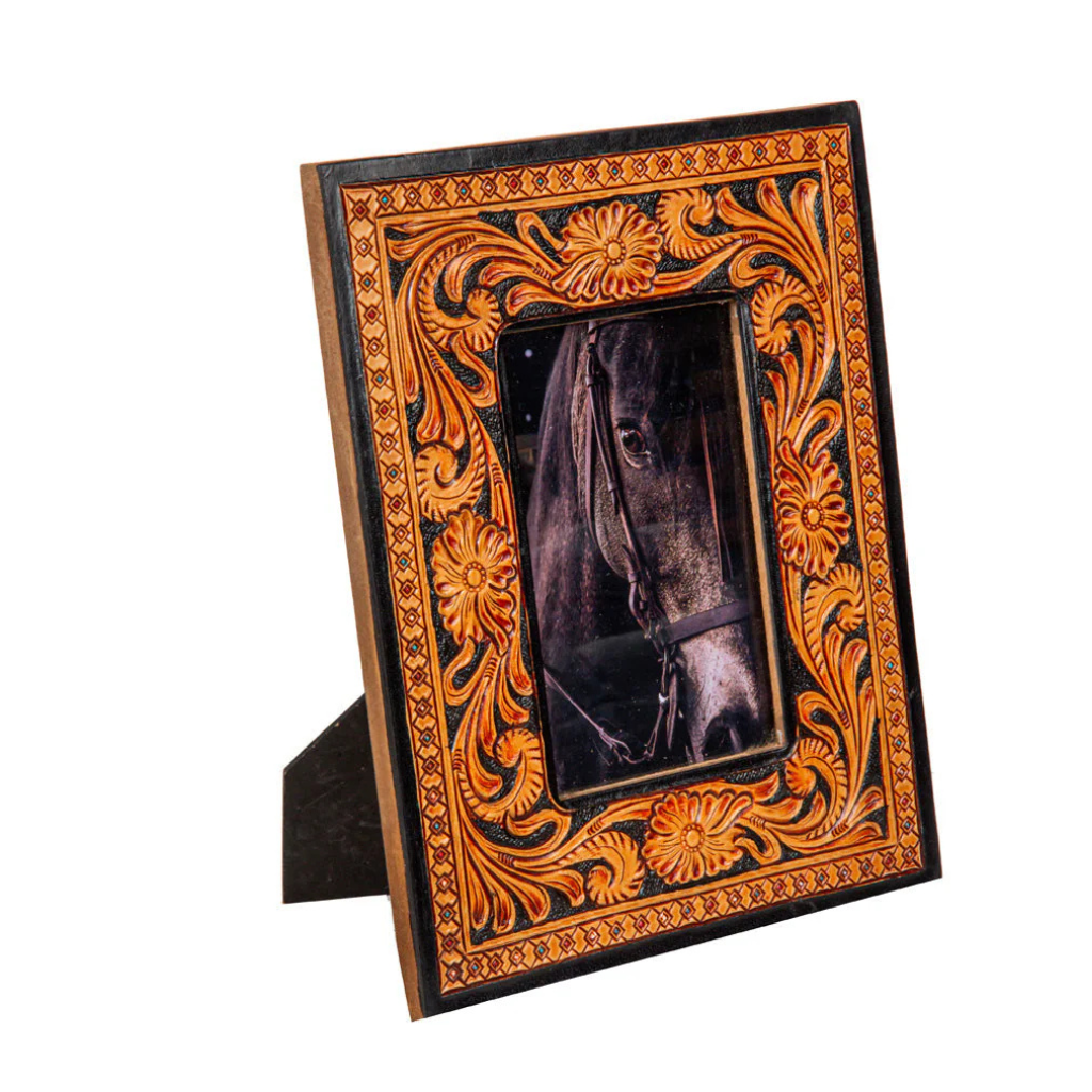 Classic Country Hand Tooled Photo Frame