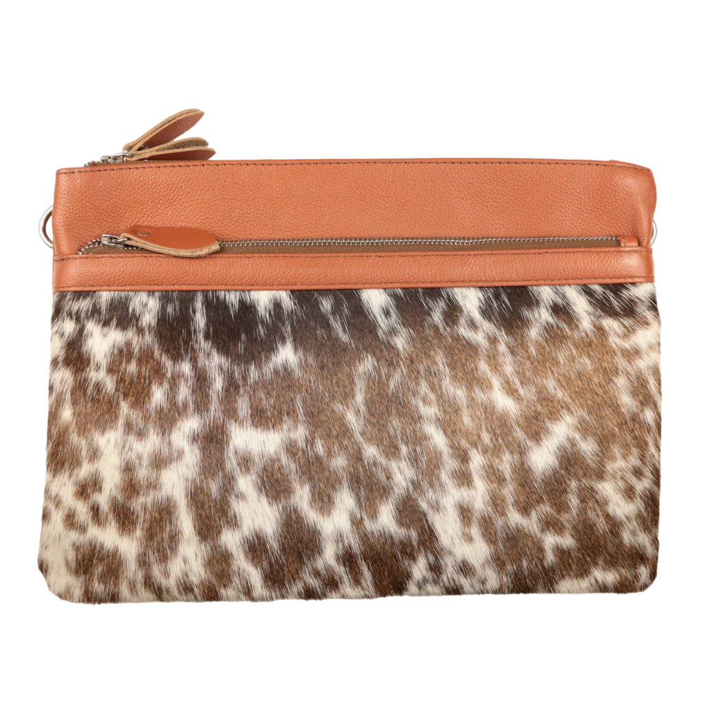 Cowhide India Leather Handbag - Tan