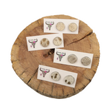 Cowhide 16mm Studs - Gold Acid Wash
