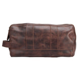 Cowhide Toiletry Bag - Brown