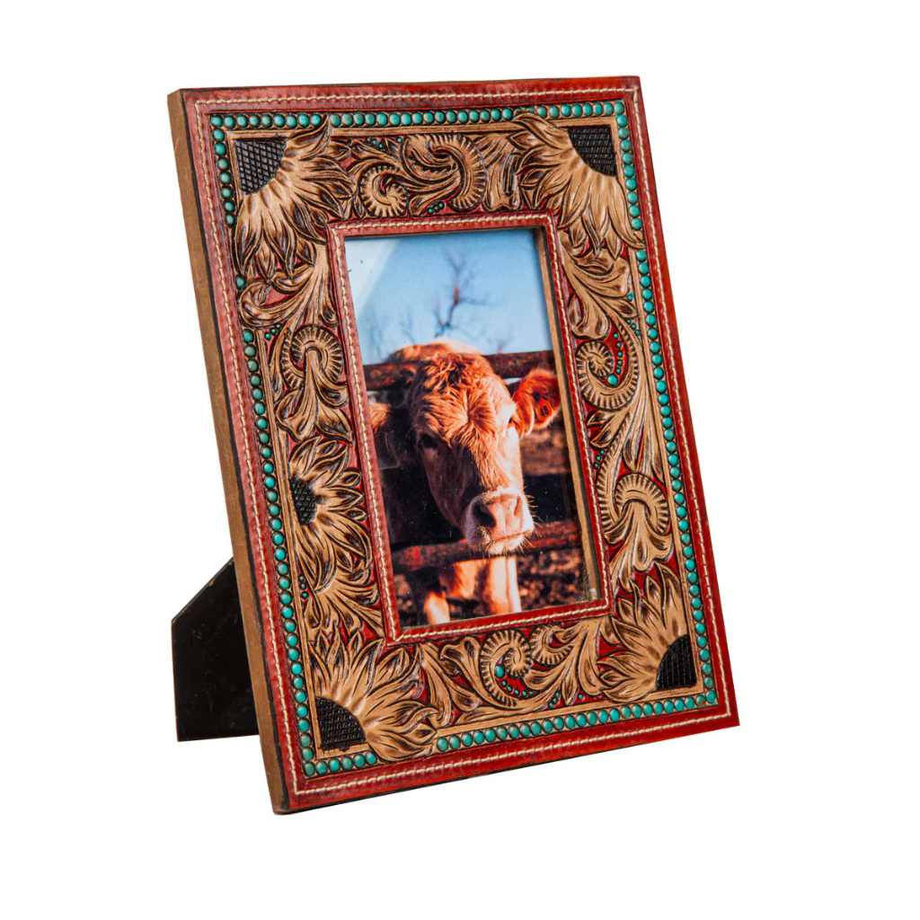 Devonniea Sunflower Hand Tooled Photo Frame