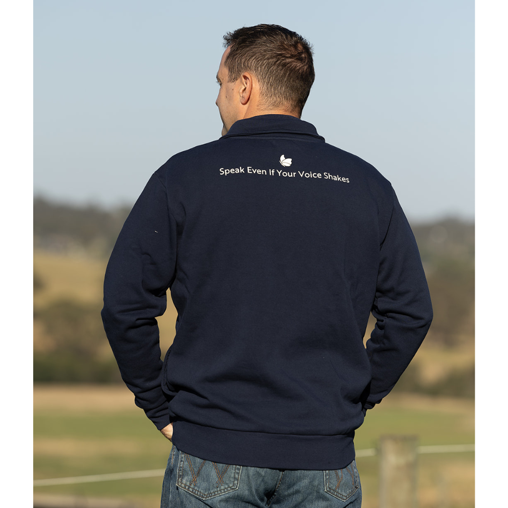 Dollys Dream Mens Half Zip Crew Jumper - Navy