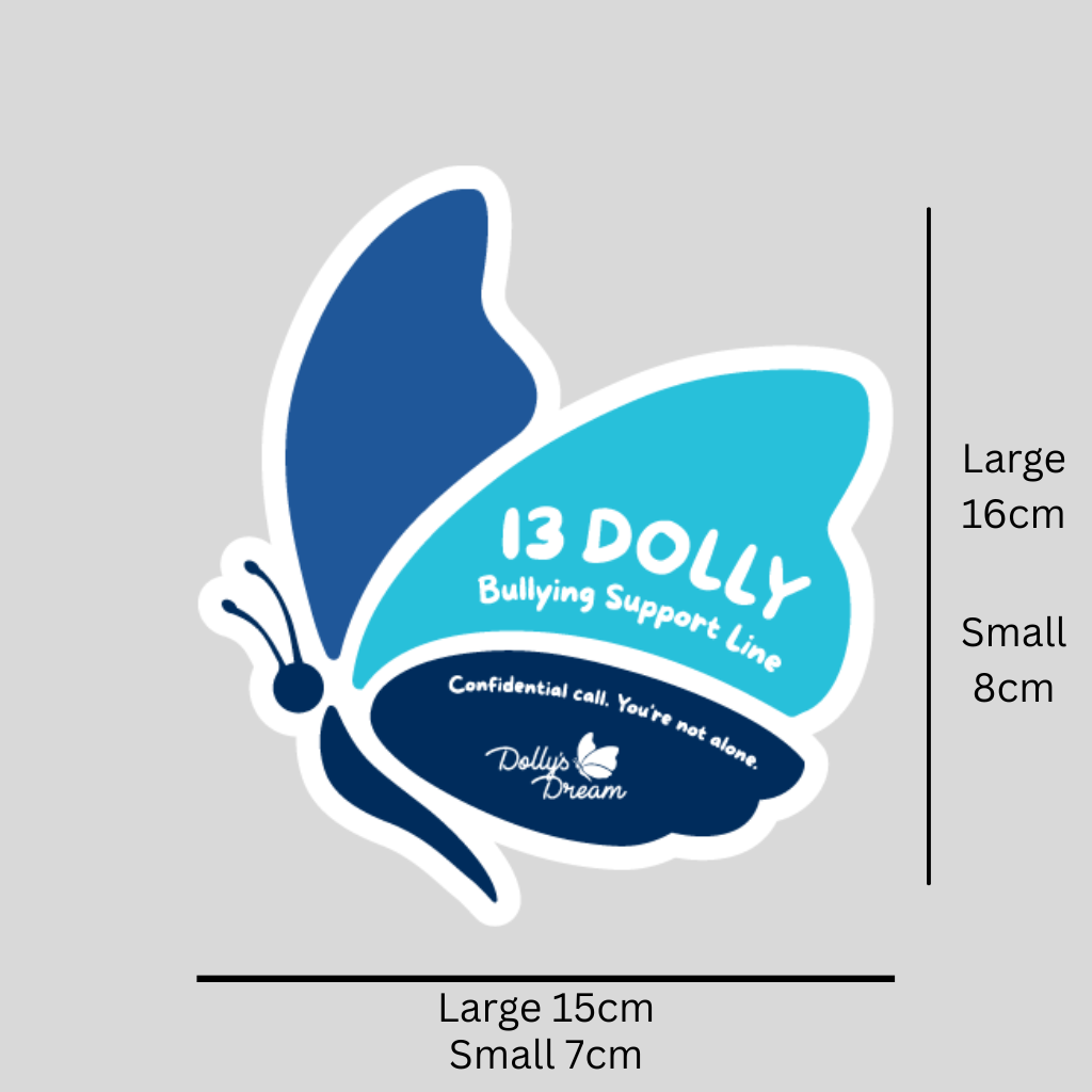 Dollys Dream Butterfly Car Decal Sticker