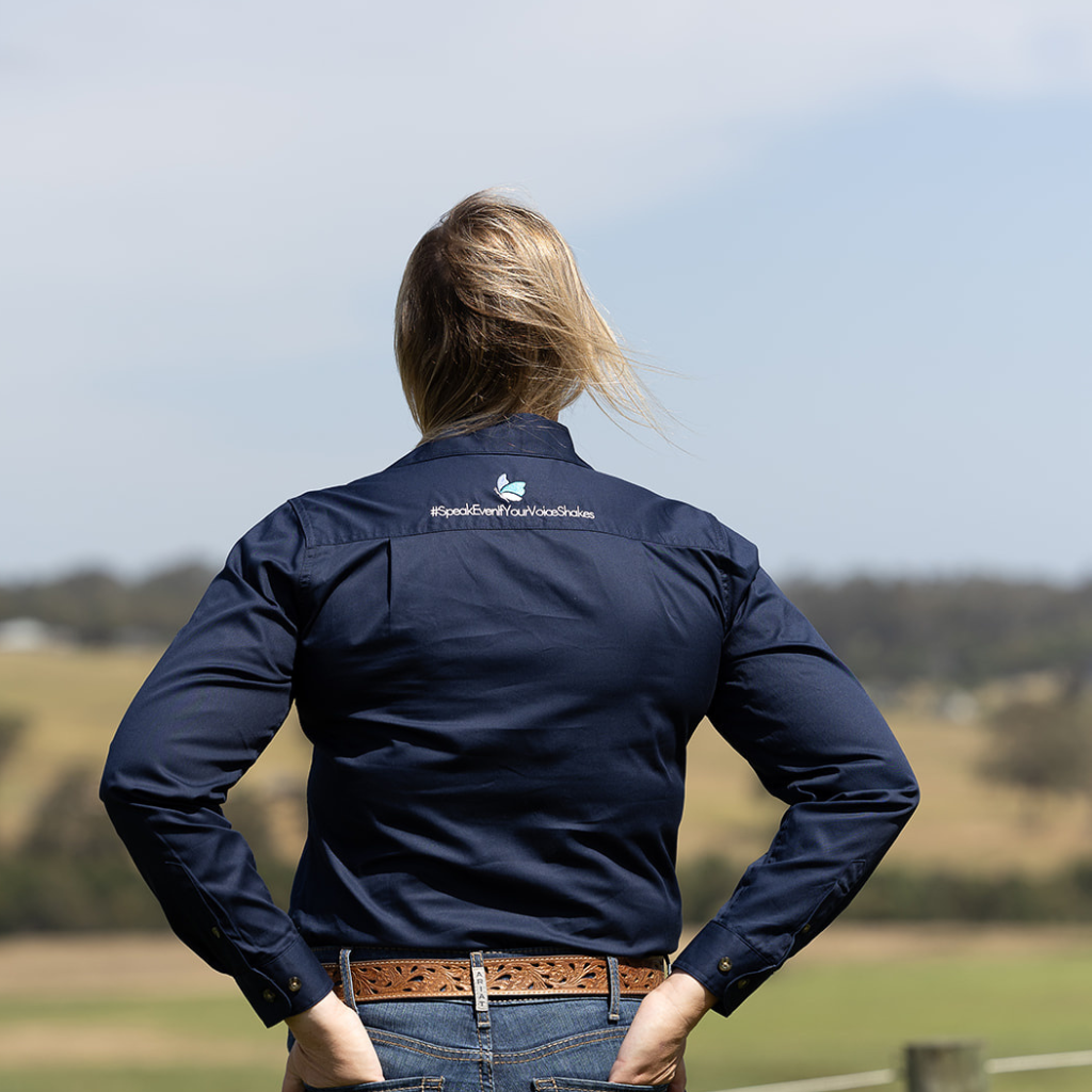 Dolly's Dream Womens Half Button Shirt - Navy