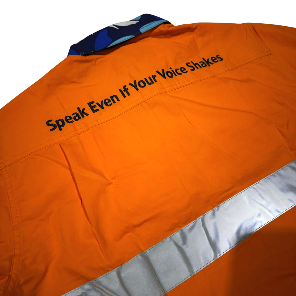 Dollys Dream Unisex Hi Vis Half Button Shirt - Orange