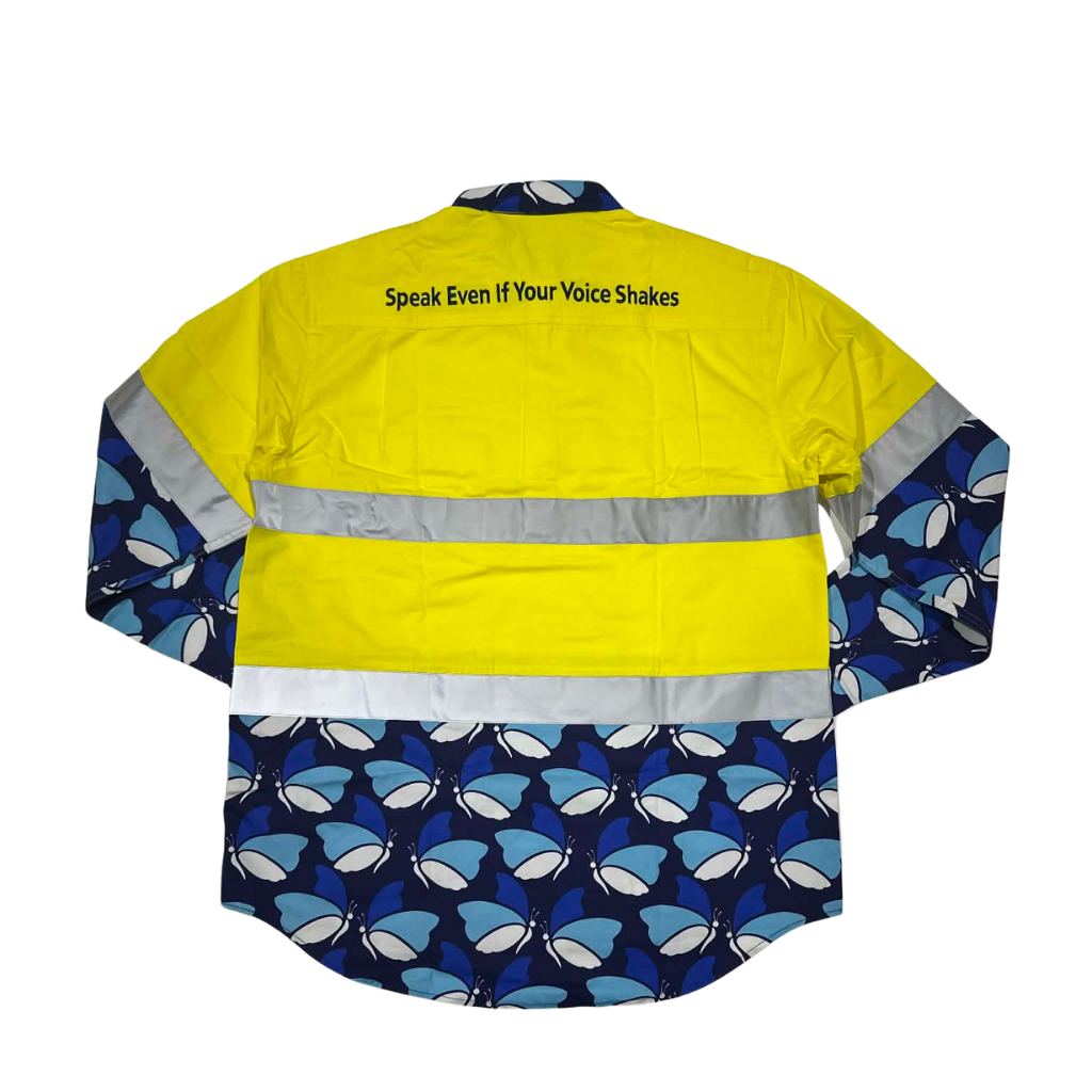 Dollys Dream Unisex Hi Vis Half Button Shirt - Yellow