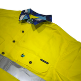 Dollys Dream Unisex Hi Vis Half Button Shirt - Yellow