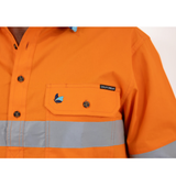 Dollys Dream Unisex Hi Vis Half Button Shirt - Orange