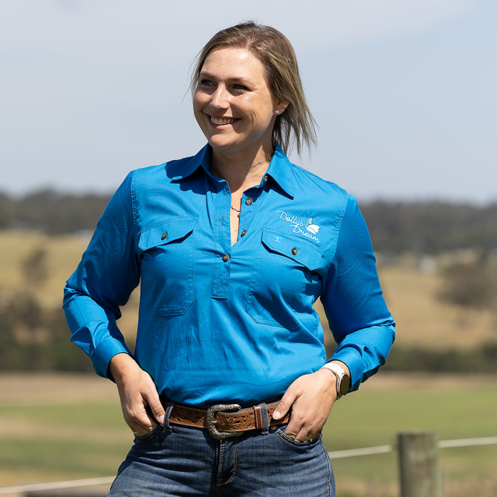 Dollys Dream Womens Half Button Shirt