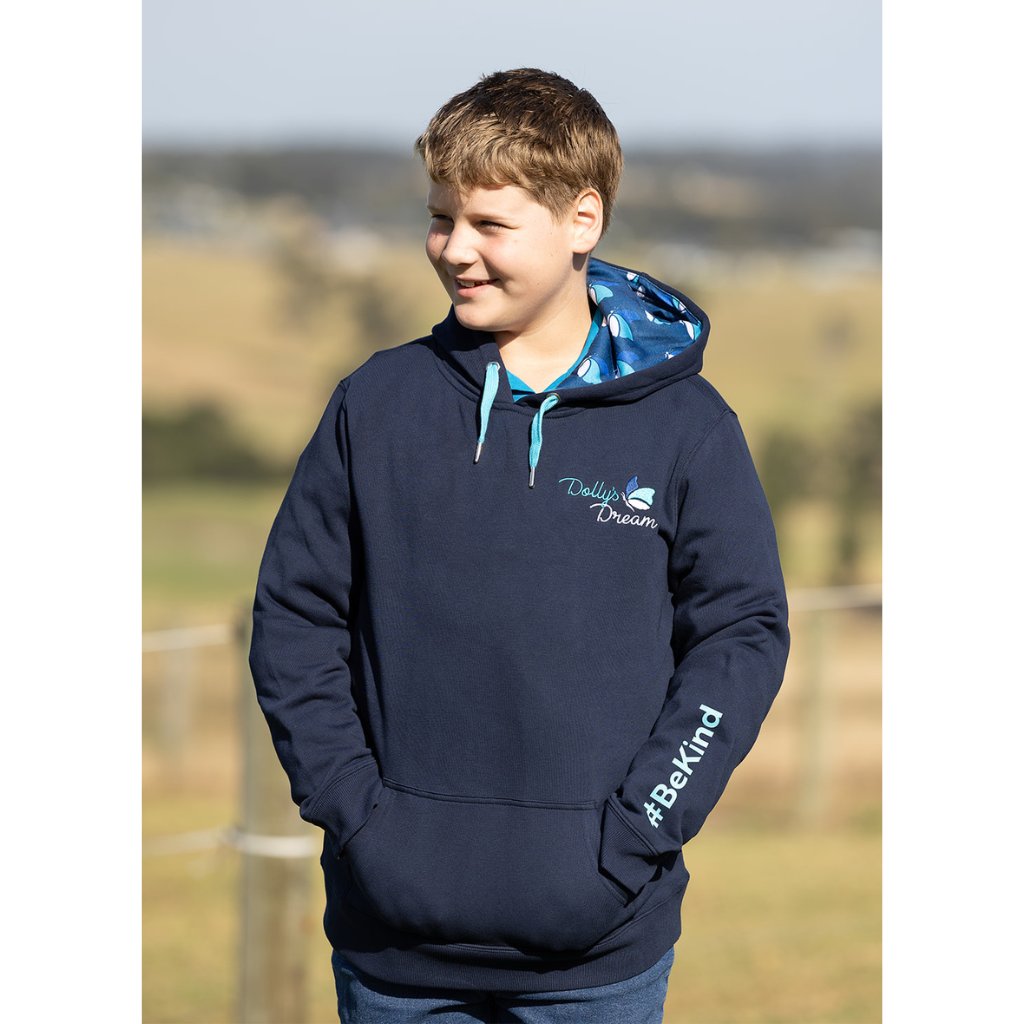 Dollys Dream Kids Butterfly Hoodie - Navy