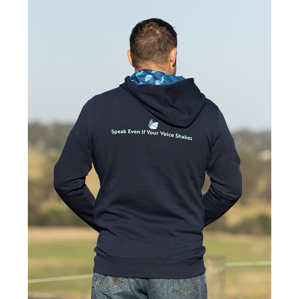 Dollys Dream Mens Butterfly Hoodie - Navy