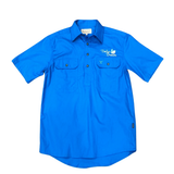 Dolly's Dream Mens Short Sleeve Shirt - Blue Jewel