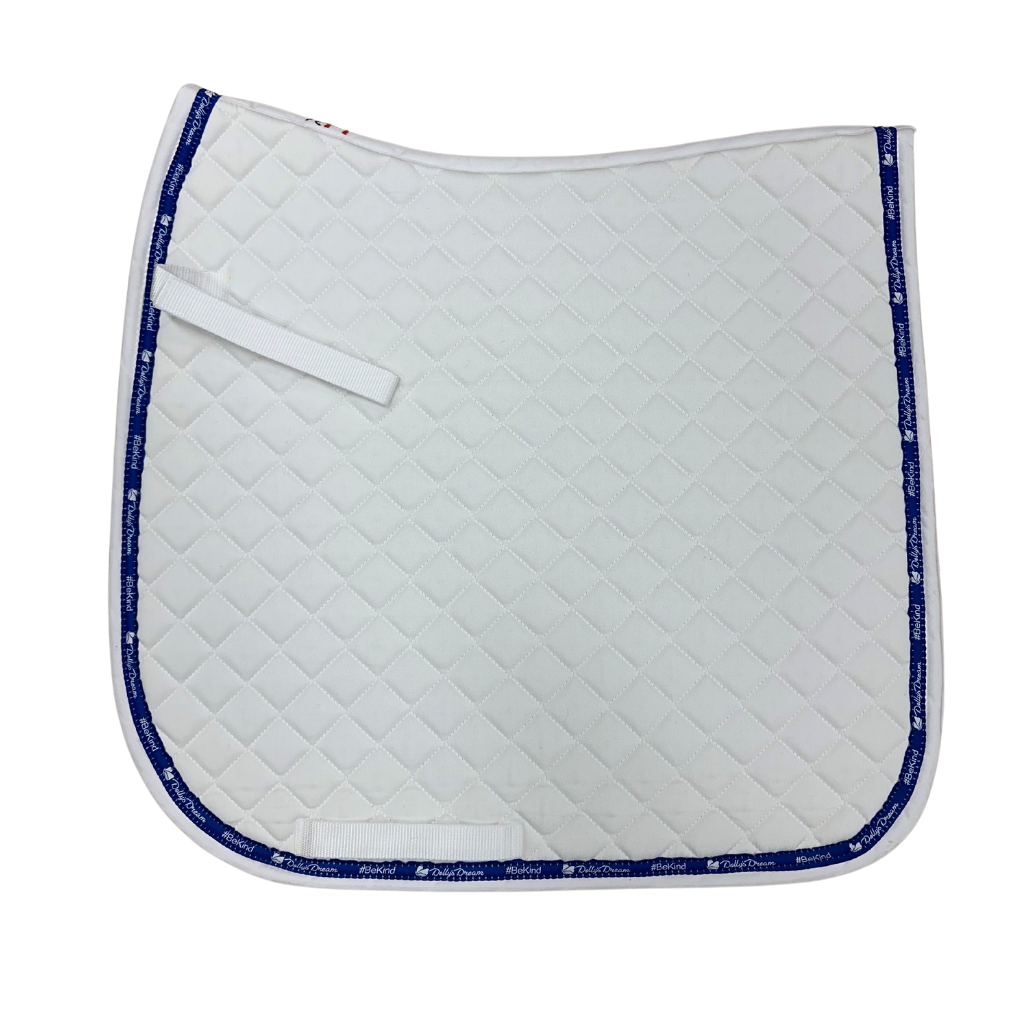 Dollys Dream Quilted Dressage Saddle Pad - White