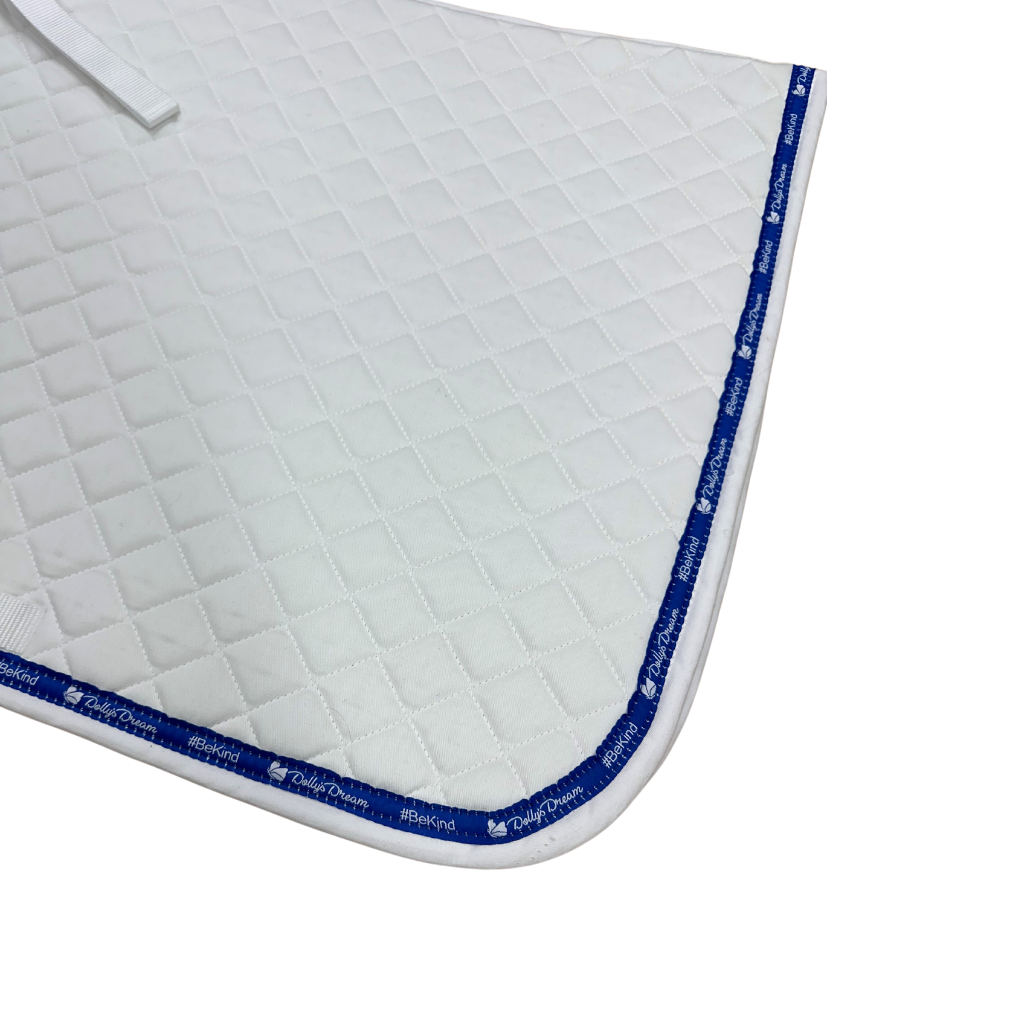 Dollys Dream Quilted Dressage Saddle Pad - White