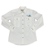 Dollys Dream Womens Full Button Shirt - White