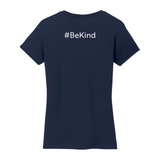 Dollys Dream Womens V Neck Tee - Navy