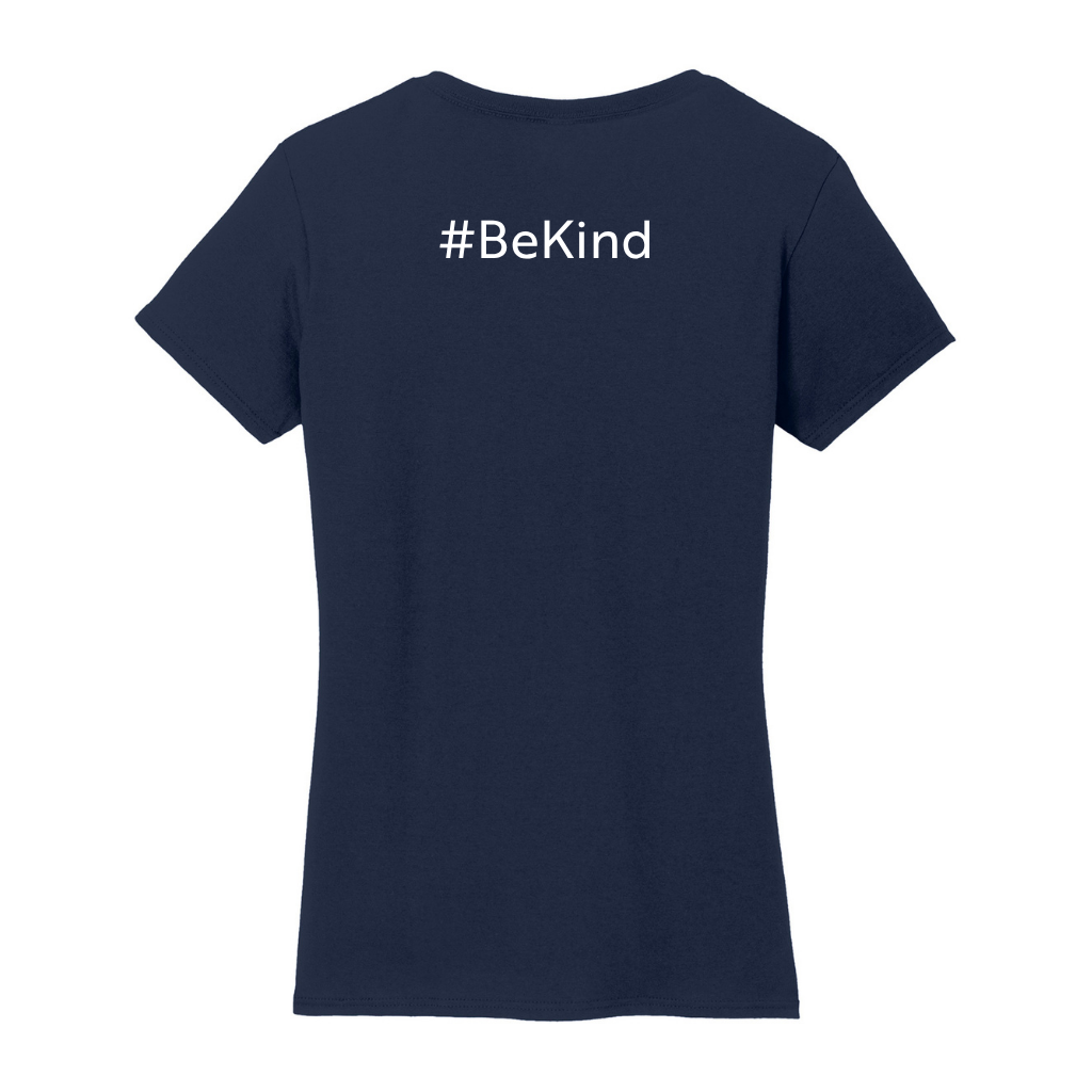 Dollys Dream Womens V Neck Tee - Navy