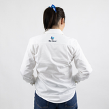 Dollys Dream Womens Half Button Shirt - White