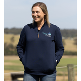 Dollys Dream Womens Half Zip Crew Jumper - Navy
