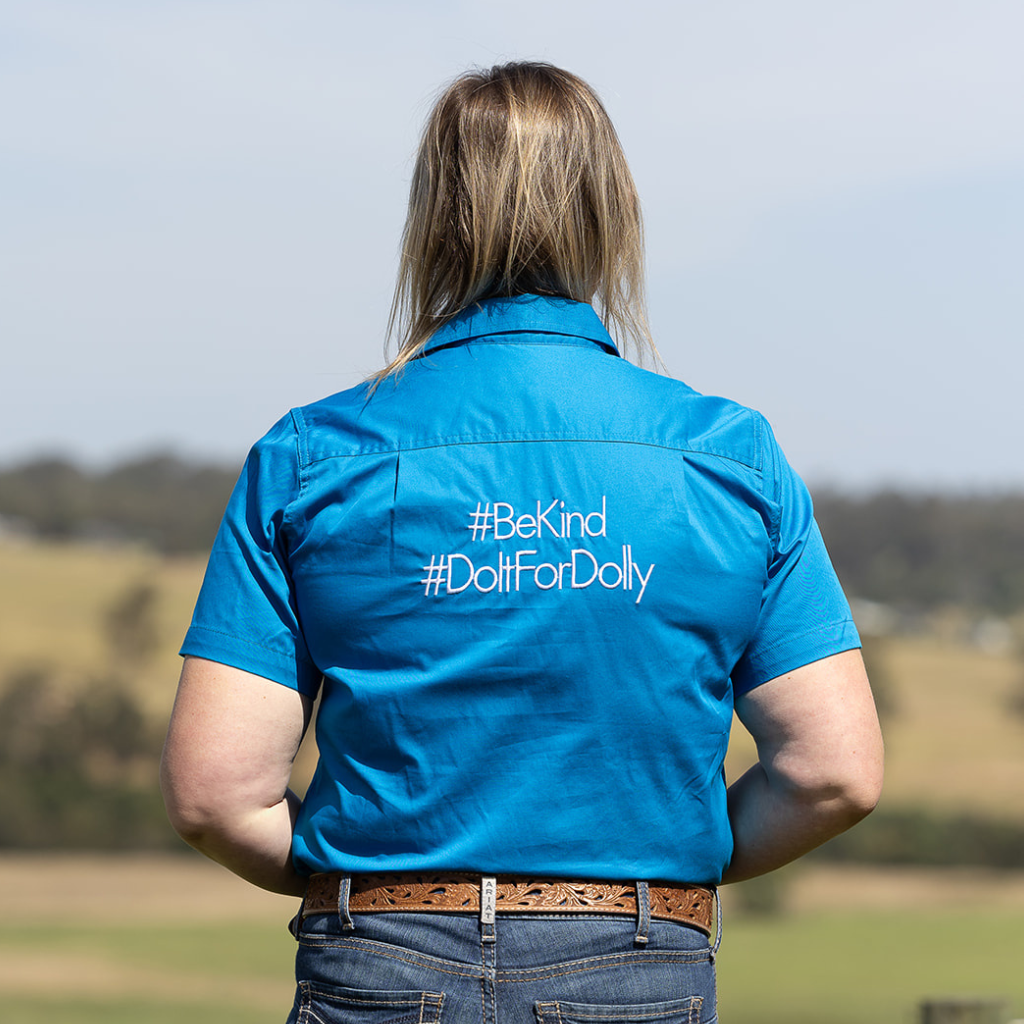 Dolly's Dream Womens Short Sleeve Shirt - Blue Jewel