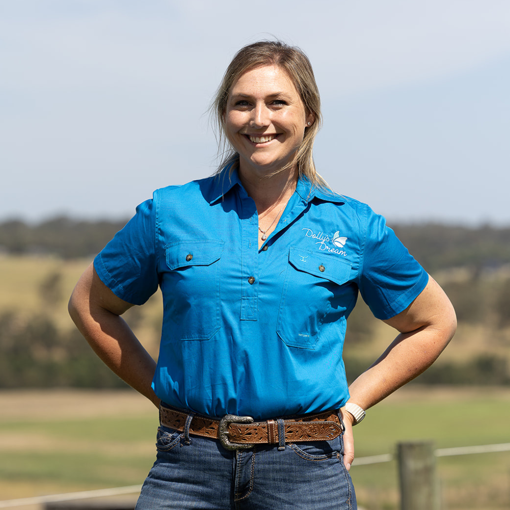 Dolly's Dream Womens Short Sleeve Shirt - Blue Jewel