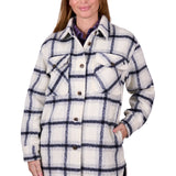 Dux Back Womens Elk Overshirt - Navy