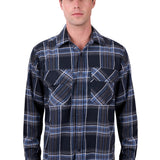 Dux Back Mens Kal Thermal Shirt - Charcoal/Blue