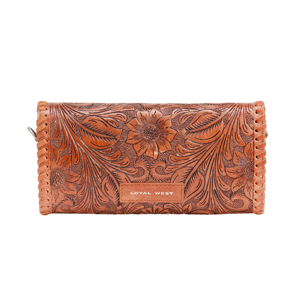 Loyal West Elena Mini Bag - Brown Hand Tooled Leather