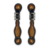 Ezy Ride Spur Strap - Basket Stamping w/ Antique Buckle