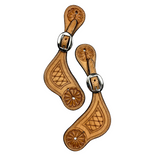 Ezy Ride Spur Strap - Diamond Stamping Flower Natural