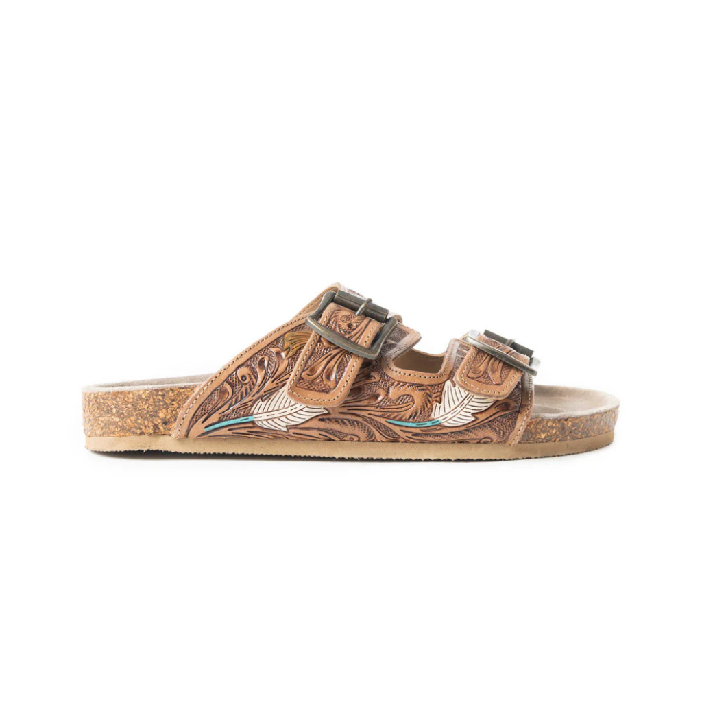 Falling Feather Sandals - Dark Brown