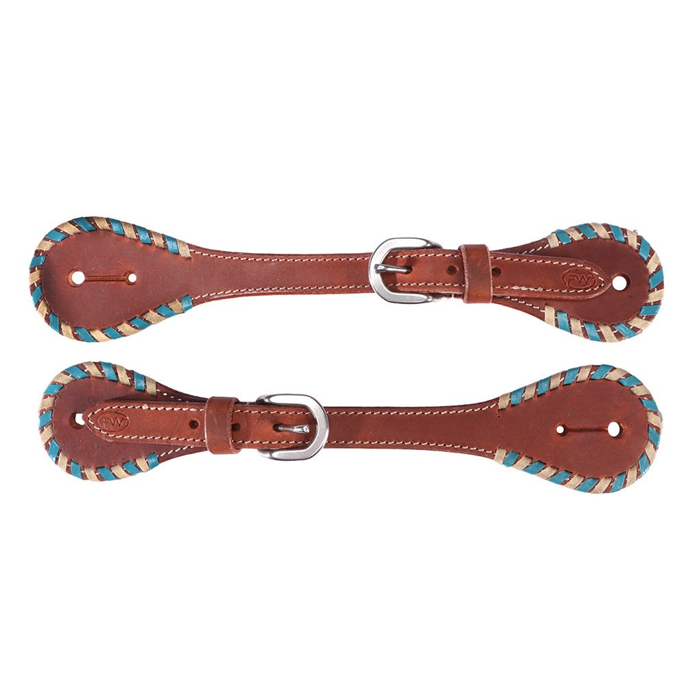 Fort Worth Aponi Spur Straps - Turquoise