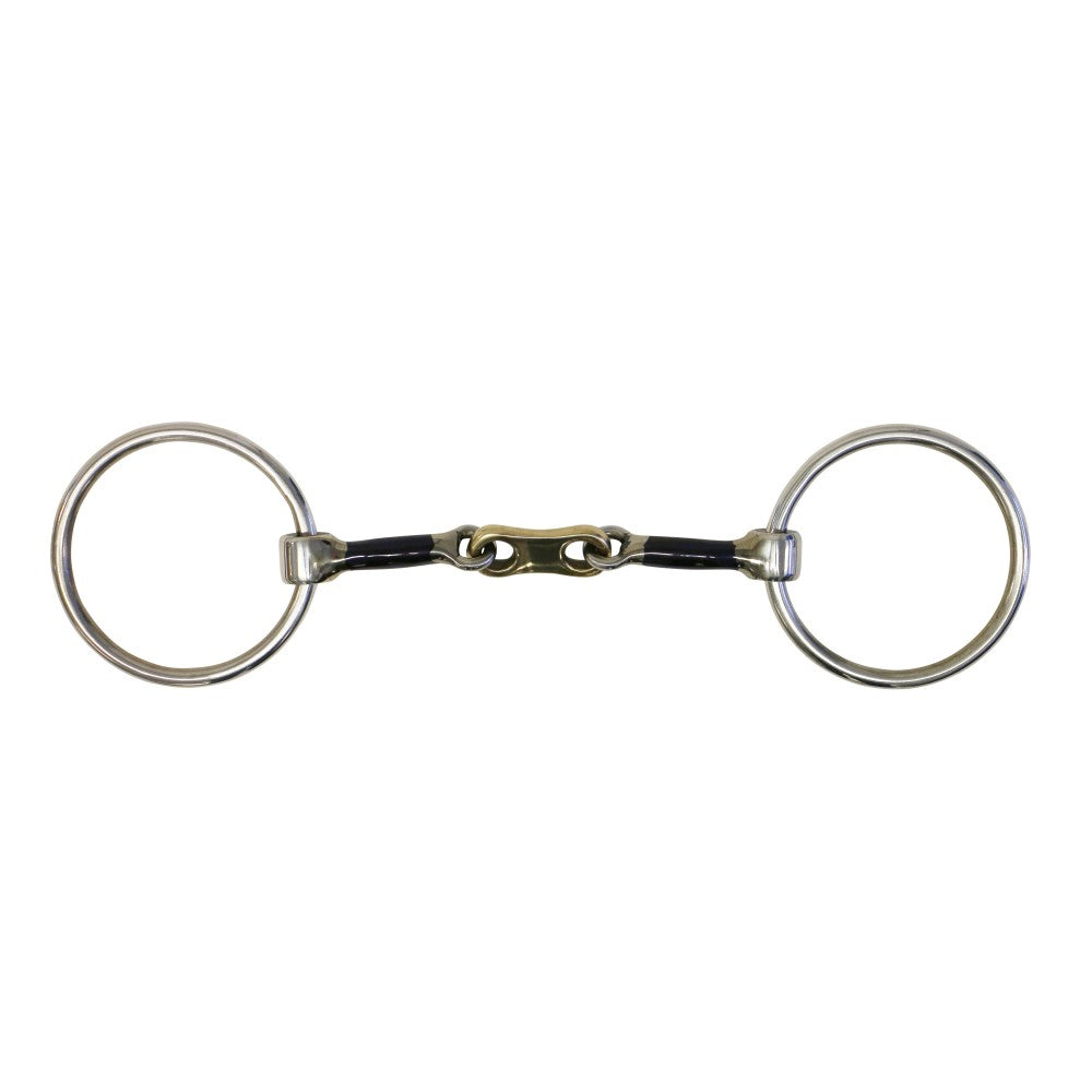 Fort Worth Loose Ring Snaffle Flat Plate Sweet Iron 5.25Inch