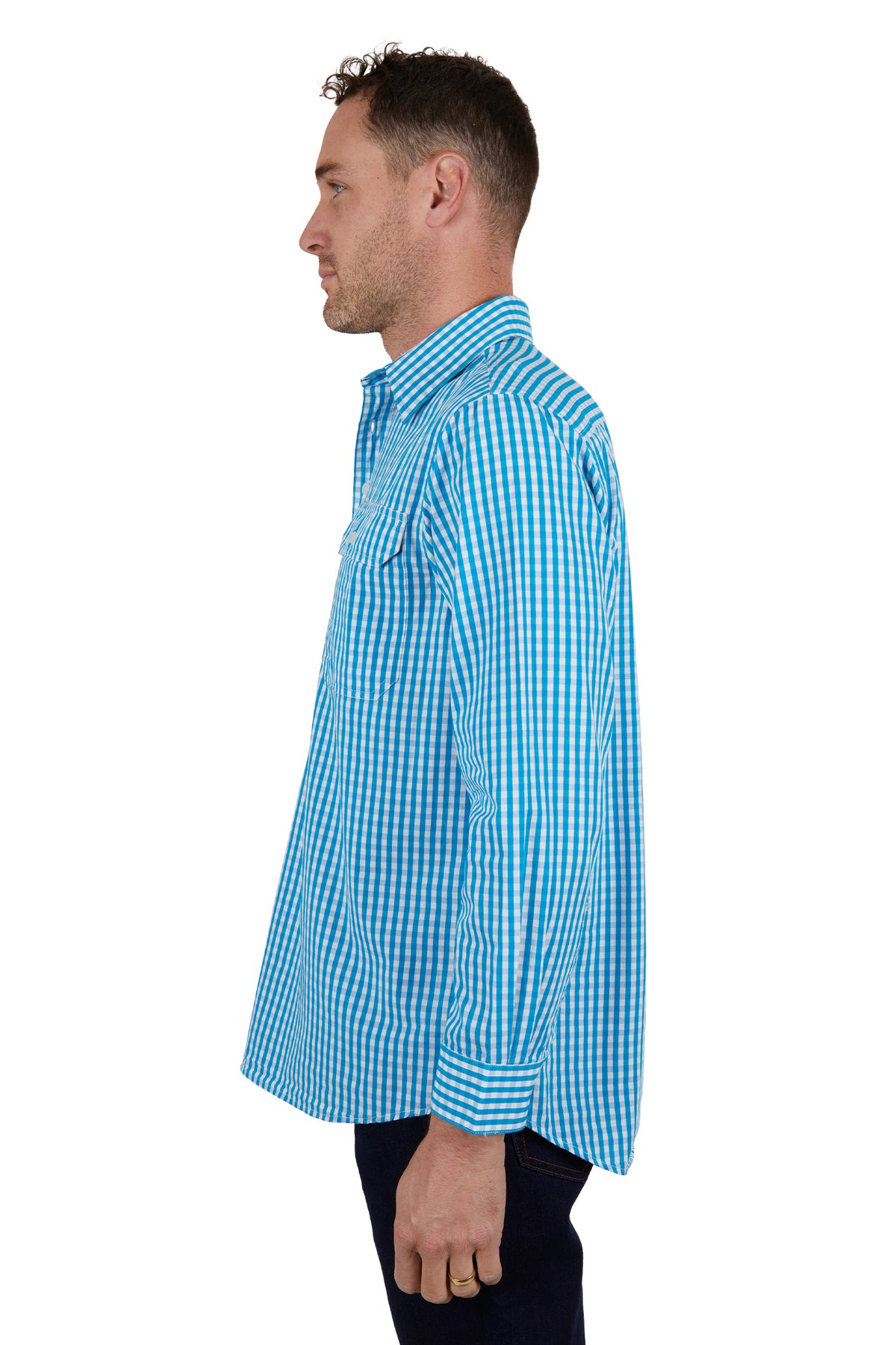 Hard Slog Mens Alonzo Shirt - Blue