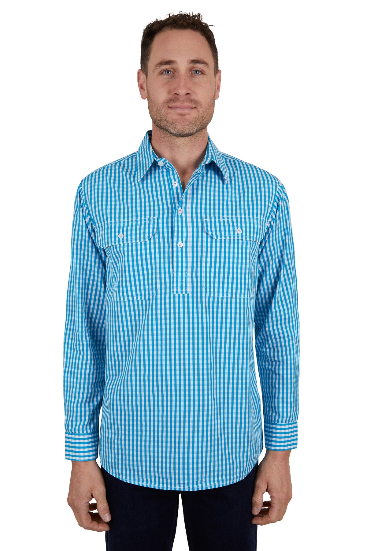 Hard Slog Mens Alonzo Shirt - Blue