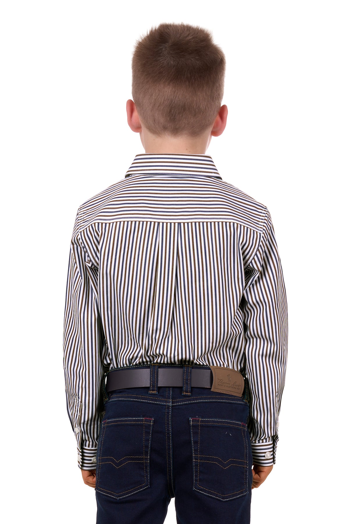 Hard Slog Kids Cane Shirt - Navy/Tan