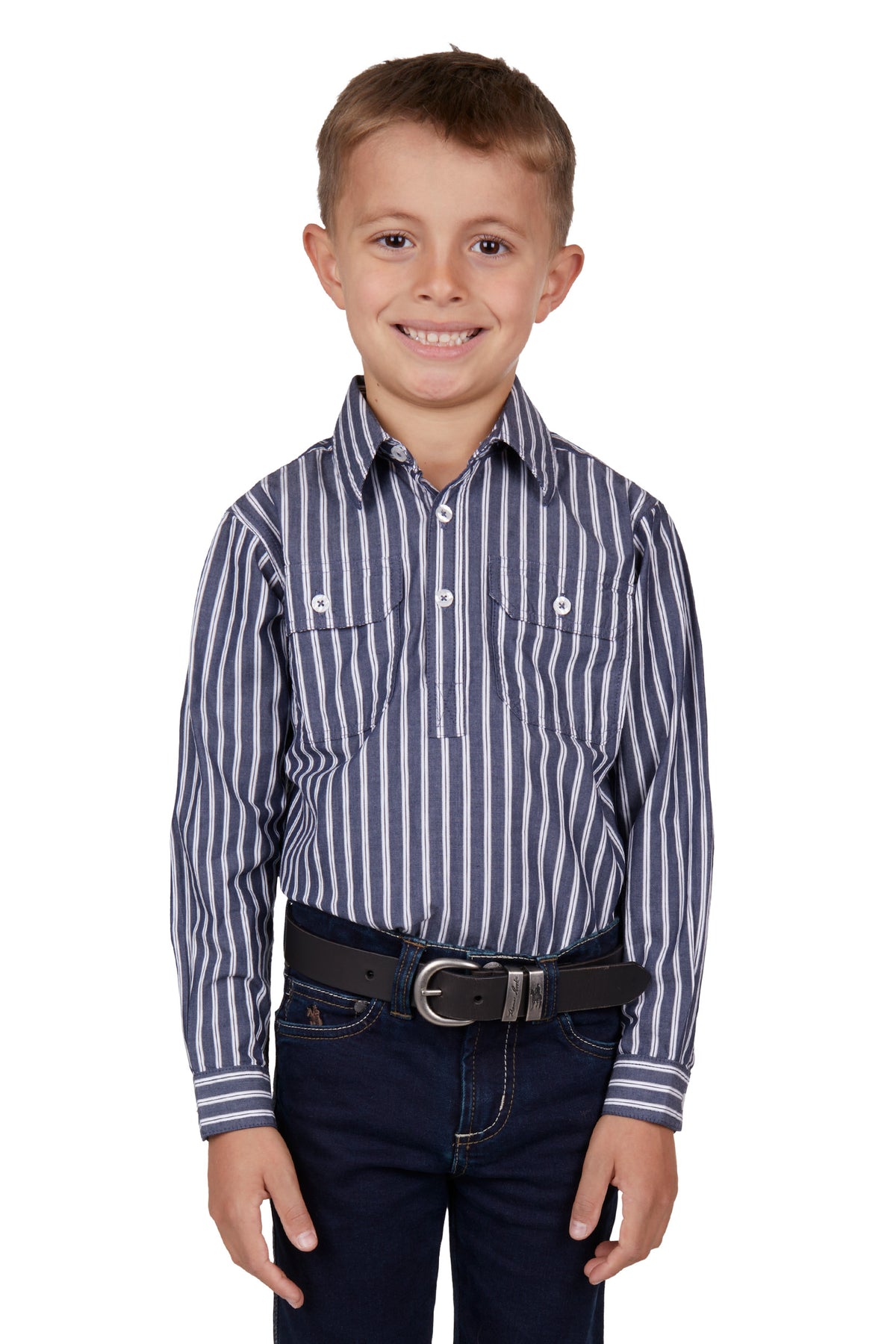 Hard Slog Kids Ken Shirt - Navy/White