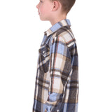 Hard Slog Kids Victor Thermal Shirt- Tan/Light Blue