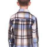 Hard Slog Kids Victor Thermal Shirt- Tan/Light Blue