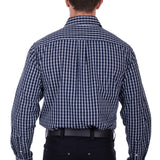 Hard Slog Mens Alon Half Placket Shirt - Navy
