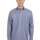 Hard Slog Mens Bobbie Shirt - Navy/Tan