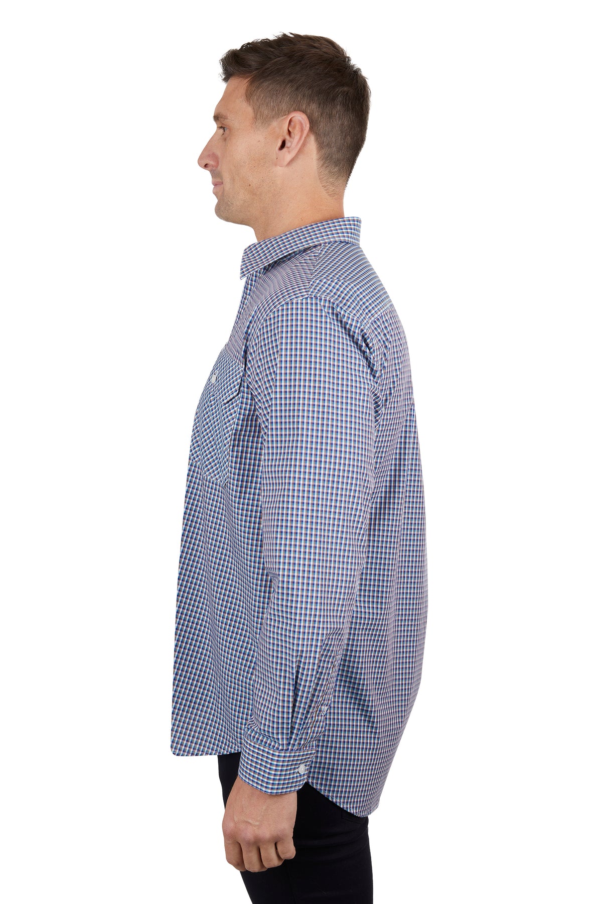 Hard Slog Mens Bobbie Shirt - Navy/Tan