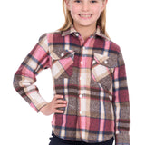 Hard Slog Kids Ori Thermal Shirt- Pink/Tan
