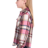 Hard Slog Kids Ori Thermal Shirt- Pink/Tan