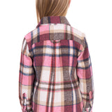 Hard Slog Kids Ori Thermal Shirt- Pink/Tan