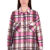 Hard Slog Womens Ori Thermal Shirt - Pink/Tan