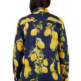 Hard Slog Womens Sana Shirt - Navy/Yellow