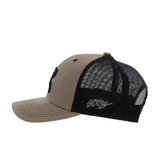 Hooey Arc Trucker Cap - Tan/Black