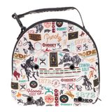 Hooey Cap Carrier - Cream/Black/Burgundy Rodeo Pattern