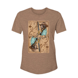Hooey Womens Lady Luck Tee - Light Brown Heather